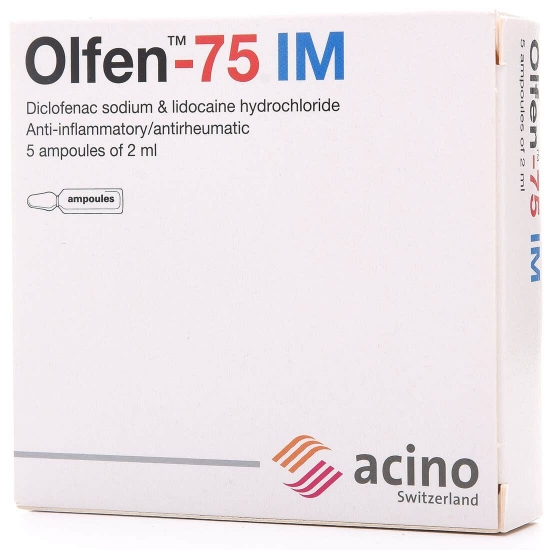 Picture of Olfen 75 mg IM ampoule OP 5x2ml Acino SA